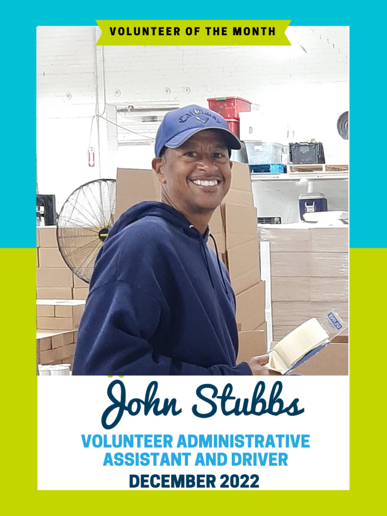 John Stubbs is the Volunteer of the Month for December 2022