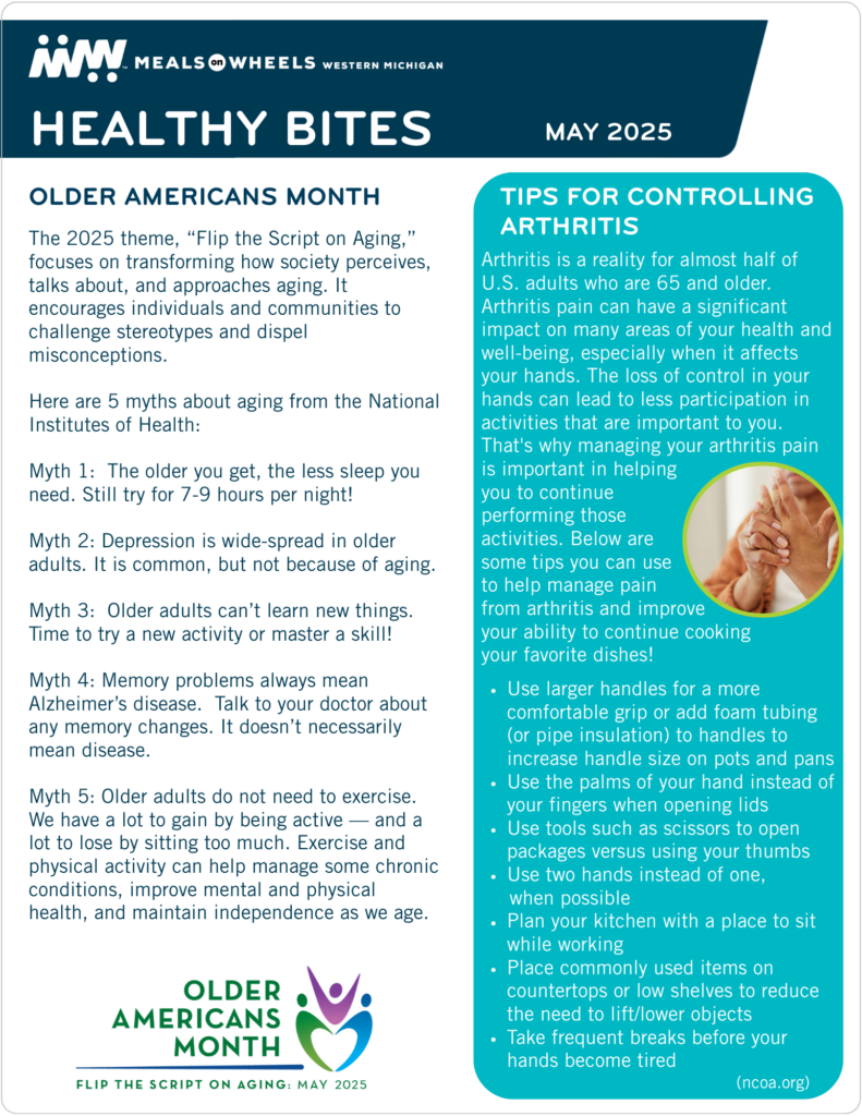 Healthy Bites May 2025 Older Americans Month