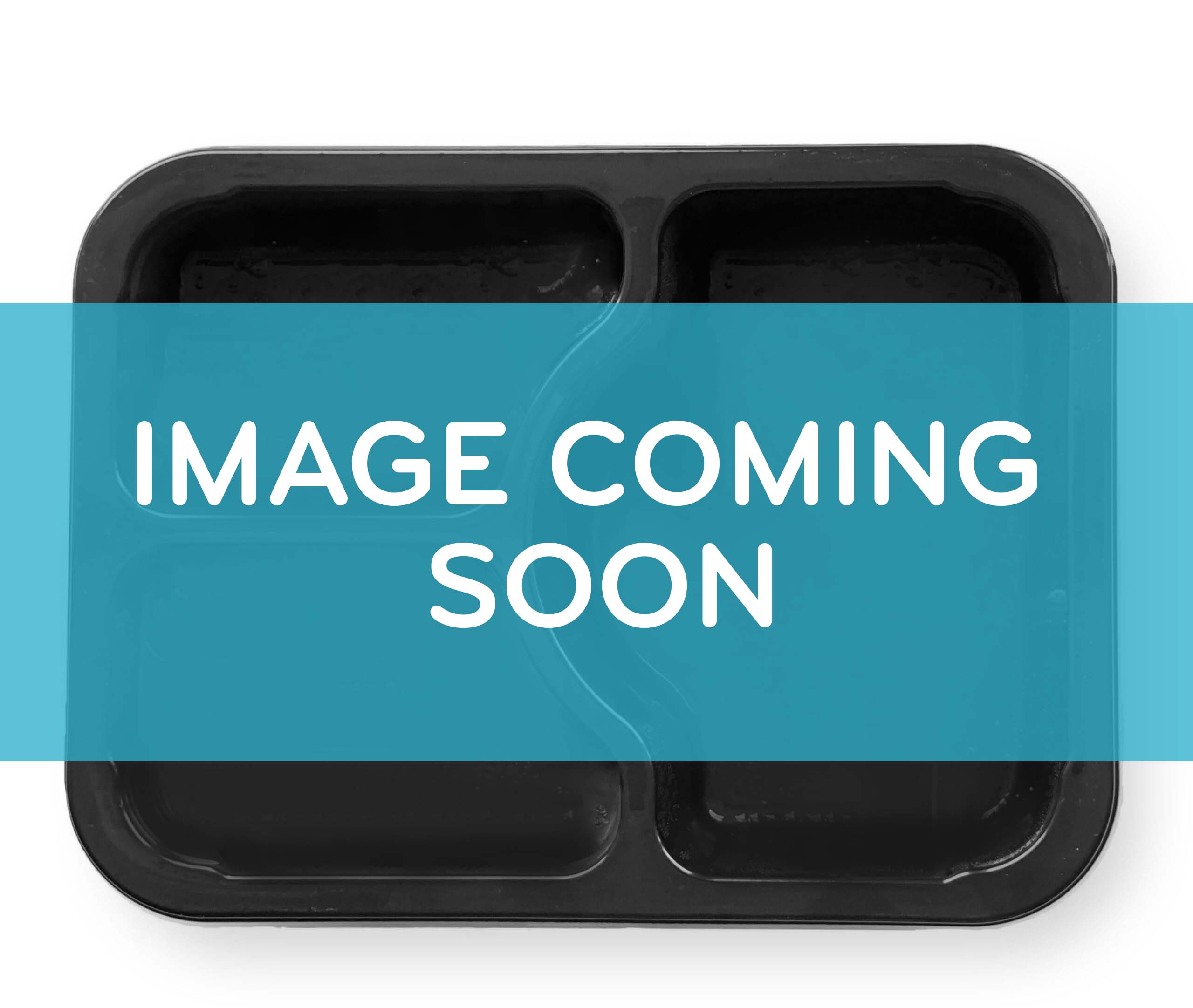 Empty meal tray with text overlay that says 'Image Coming Soon'