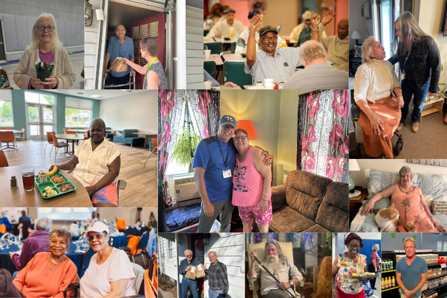 Various seniors in a collage of images to show the diversity of those we serve